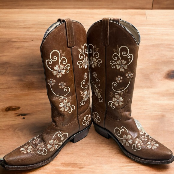 Gypsy Rose Womens Embroidered Flower Western Boots - Picture 7 of 12